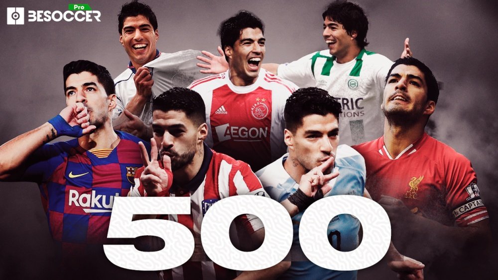 Luis Suárez ya suma 500 goles como profesional. BeSoccerPro