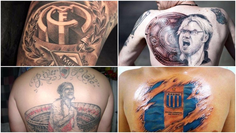 Estos son algunos de los tatuajes más estrambóticos de varios hinchas. BeSoccer