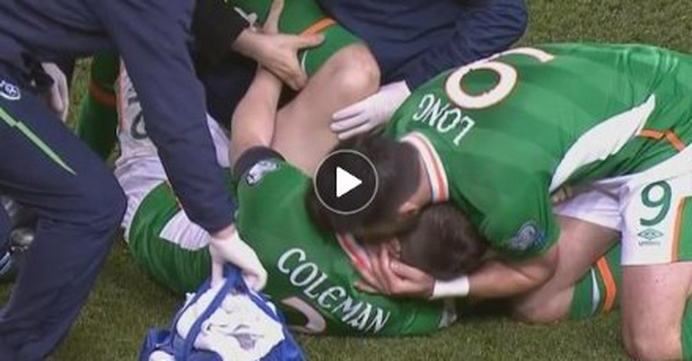 Taylor a taclé et lourdement blessé Coleman lors du match Irlande-Pays de Galles. ESPN