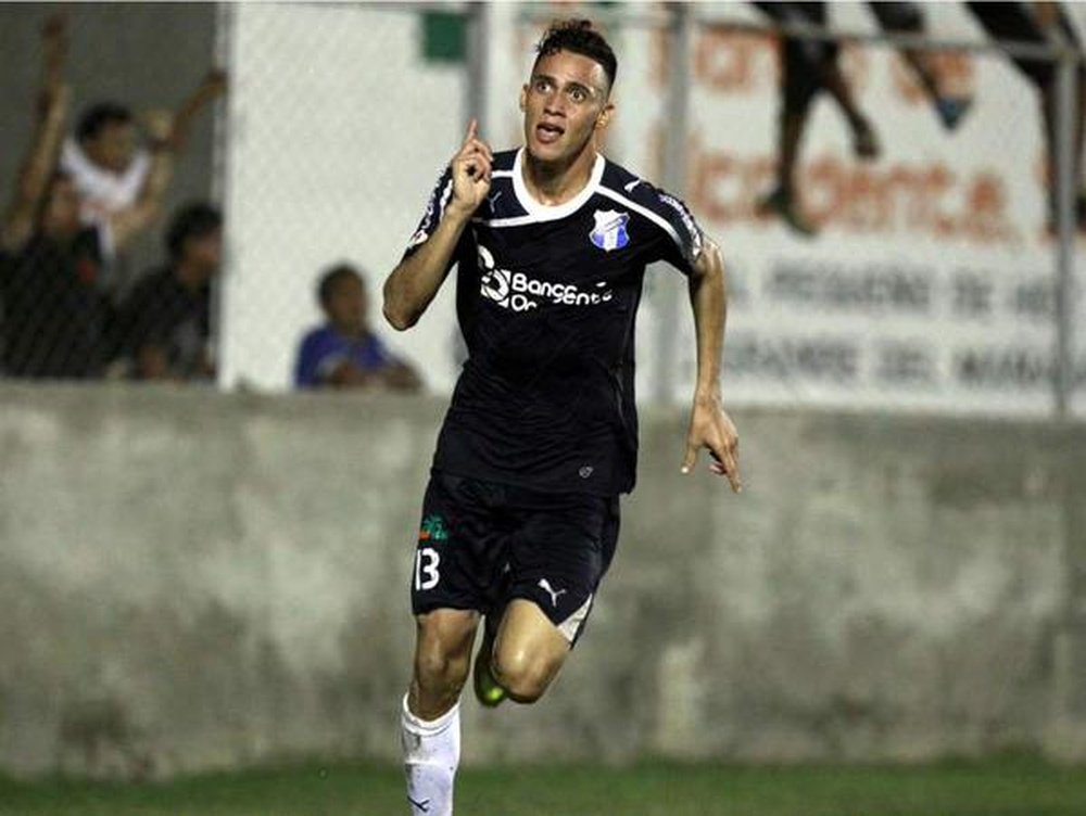 Tejada celebra un gol para Honduras Progreso. Twitter