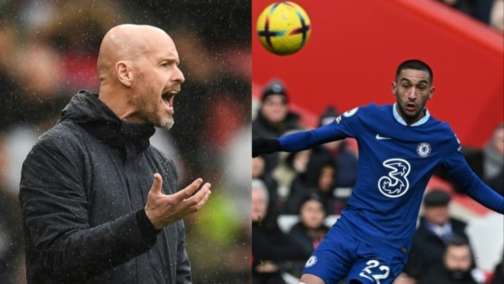 Ten Hag spoke about Ziyech's current situation. AFP/AFP