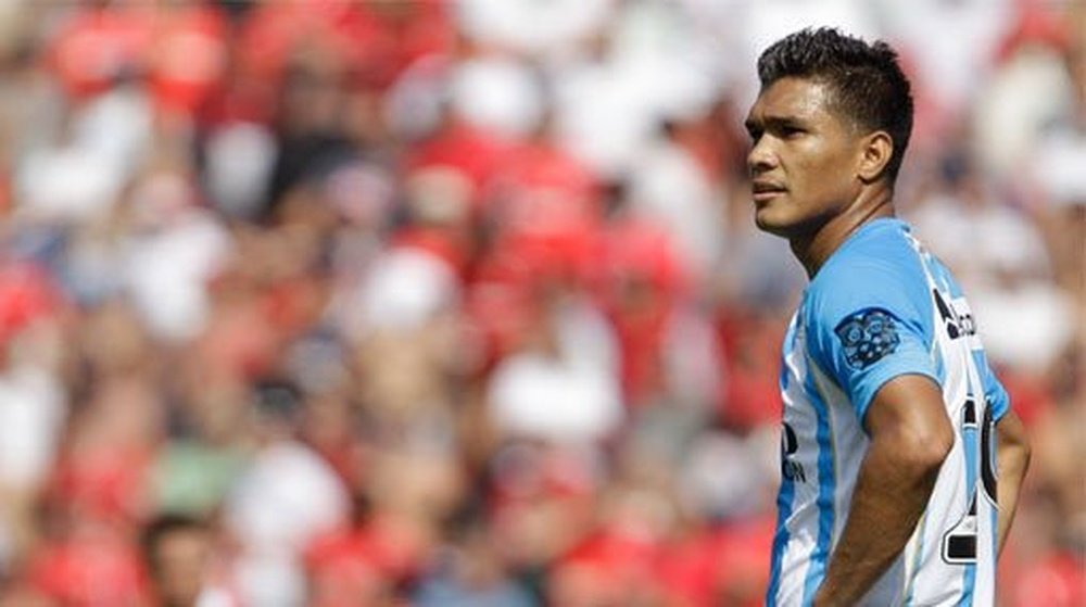 Teo Gutierrez, en un partido con Racing. RacingClub