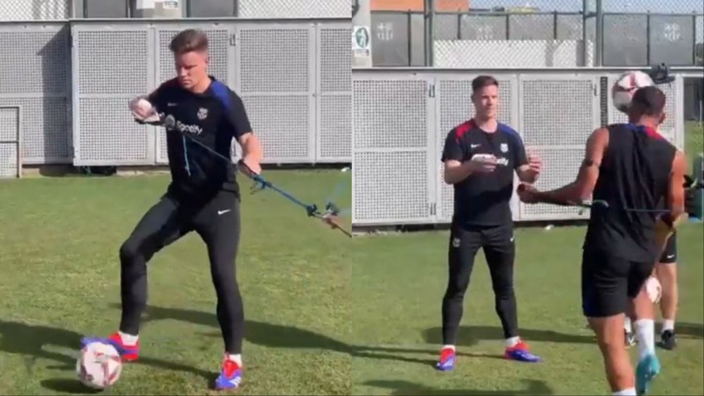 Ter Stegen has already worked with Flick during his time as Germany boss. Screenshots/FCBarcelona
