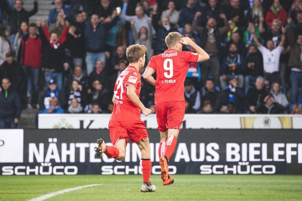 El gol le dio un descanso a Terodde. FCKöln
