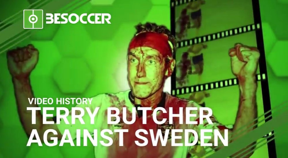 Terry Butcher against Sweden. BeSoccer
