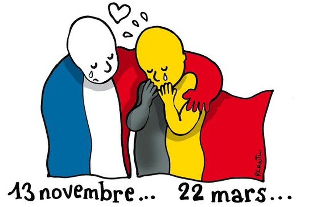 The world reacts to the Belgium terrorist attacks in March 2016. Twitter