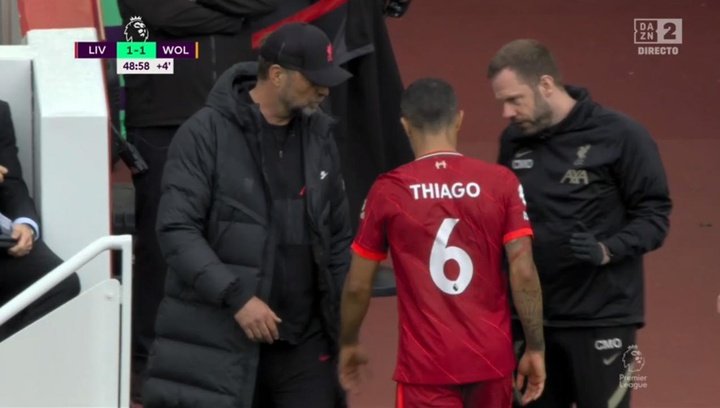 More bad luck for Liverpool: Thiago injured and doubt for the final