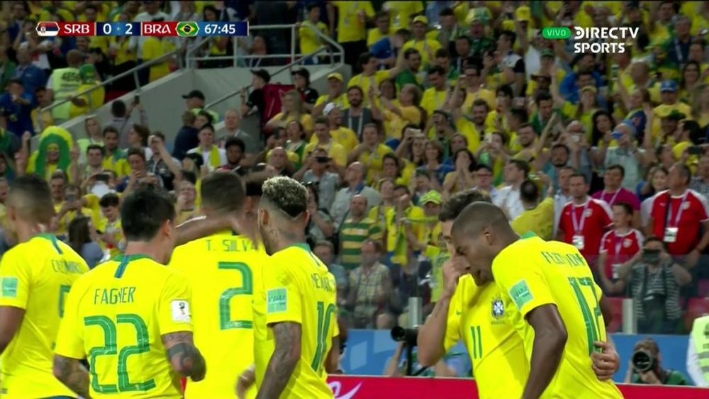 Thiago Silva added a second for his country. Captura/DIRECTVSports
