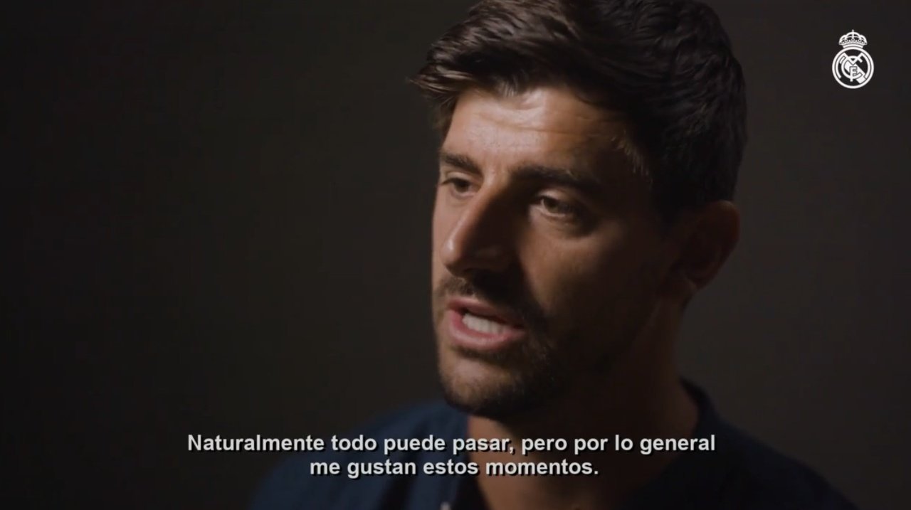 Courtois assured that he is fit and ready for this season. Screenshot/RealMadridTV