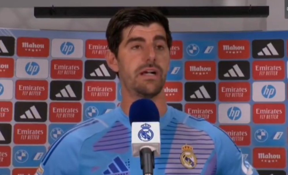 Courtois said Madrid will fight for La Liga until the end. Screenshot/RealMadridTV