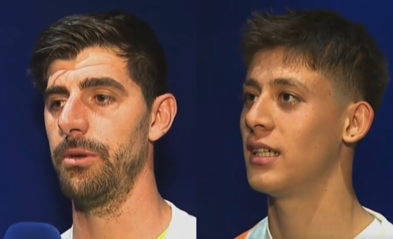 Courtois retó al Barça y Güler celebró su posición