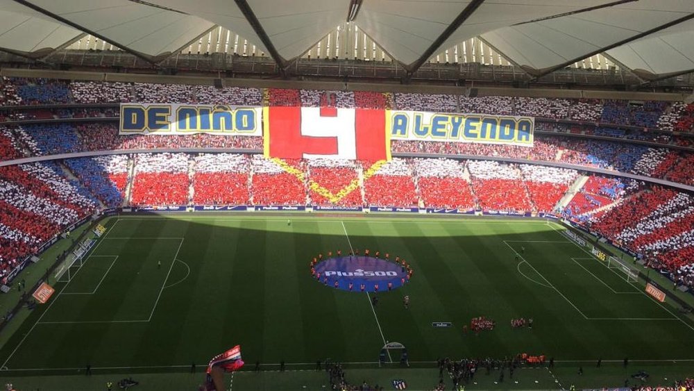 Atletico fans paid tribute to their hero with an incredible display. Twitter