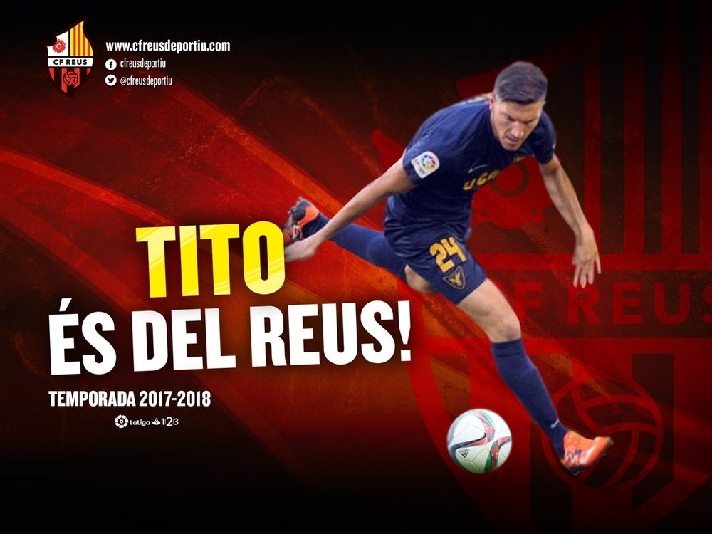 Tito, nuevo jugador del Reus. ReusDeportiu