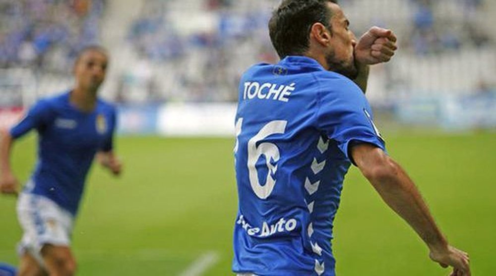 Toché ya comparte liderato en el pichichi de segunda división. Twitter