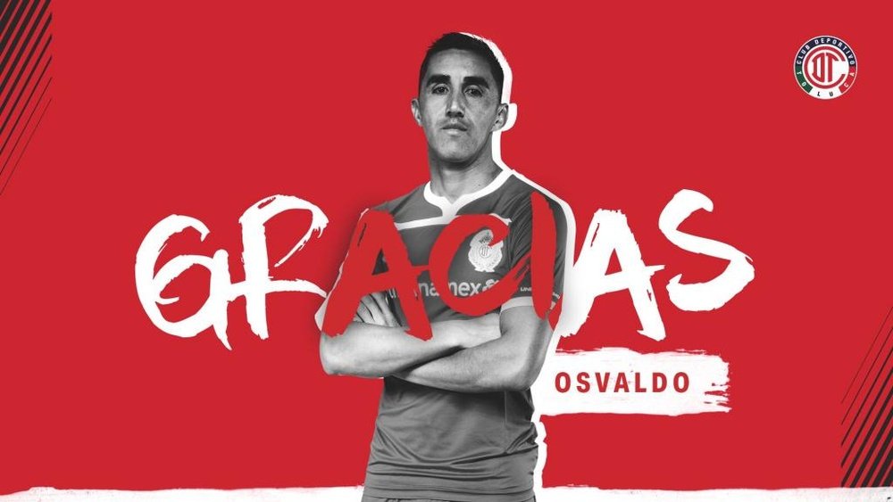 Toluca hizo oficial la salida de Osvaldo González. Twitter/TolucaFC