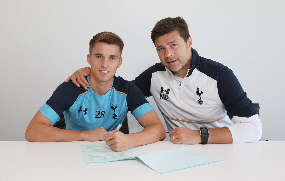 Tom Carroll back on the day he arrived at Tottenham. Spurs Official