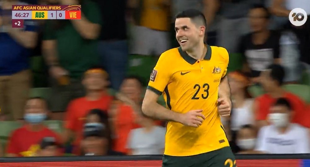 Rogic marcó un gol y dio otro. Captura/Socceroos