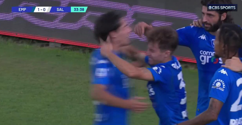 L'Empoli segna il 1º gol stagionale alla 6ª giornata