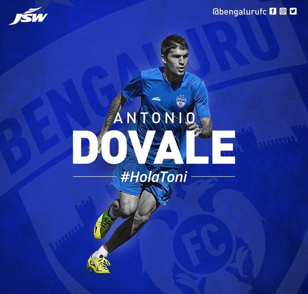Toni Dovale ficha por el Bengaluru indio. BengaluruFC