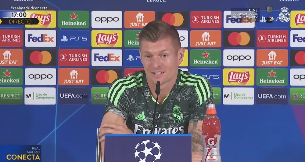 Toni Kroos était en conférence de presse avant Real Madrid-Manchester City. Capture/RealMadridTV
