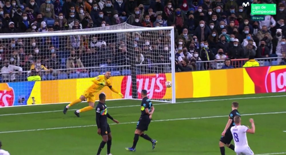 Golazo de Kroos con la zurda. Captura/MovistarLigaDeCampeones