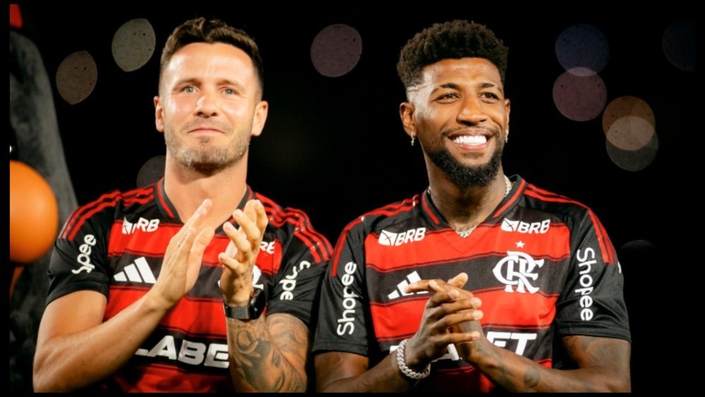 Torcida do Flamengo recebe com festa Saúl e Emerson Royal no Maracanã. Captura @Sourubronegrooo