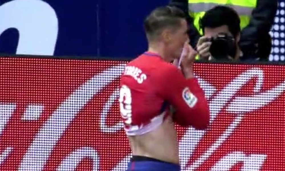 Torres ended his Atletico Madrid career with a goal. Screenshot