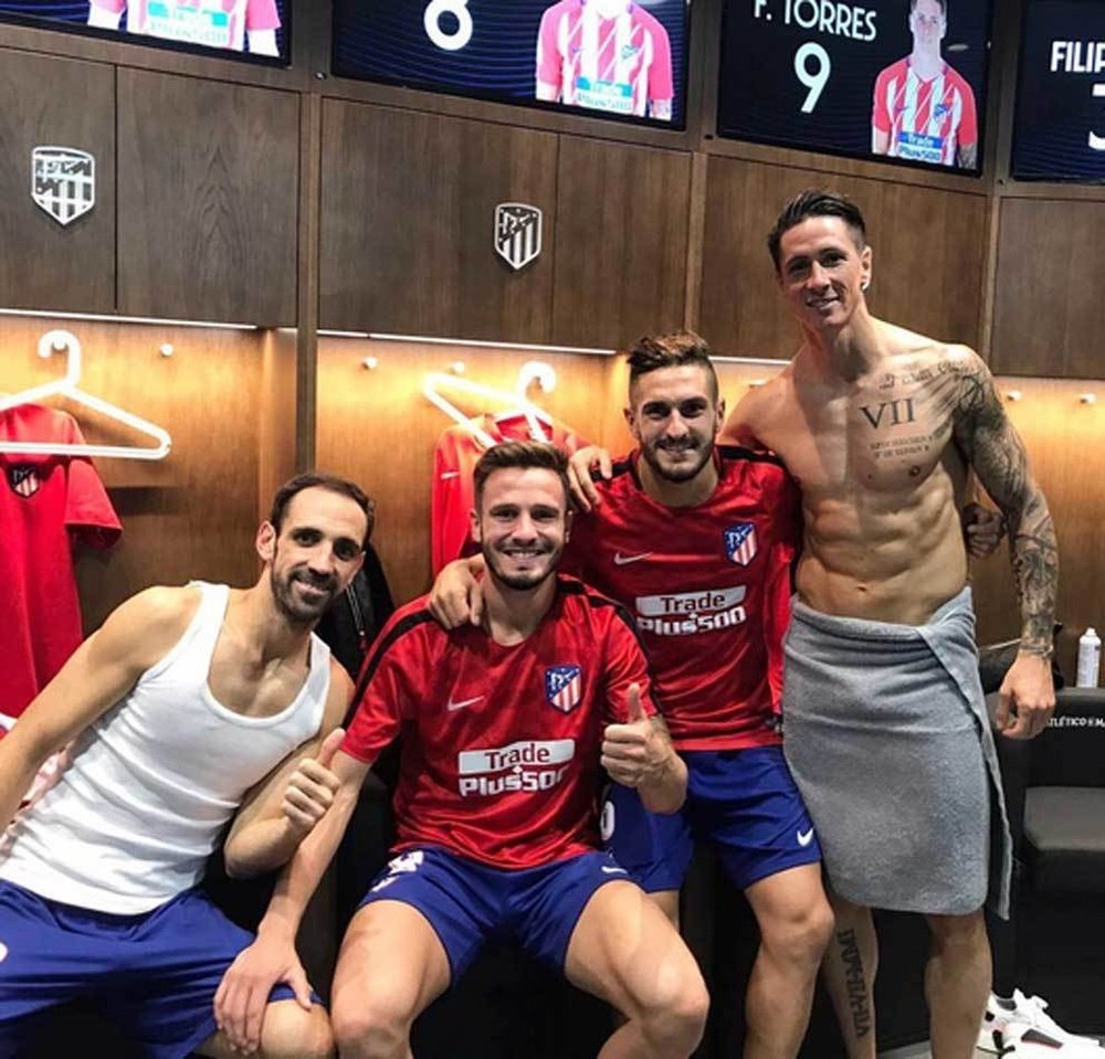 Torres se alegró mucho por la primera victoria de los 'colchoneros' en el Wanda. Instagram