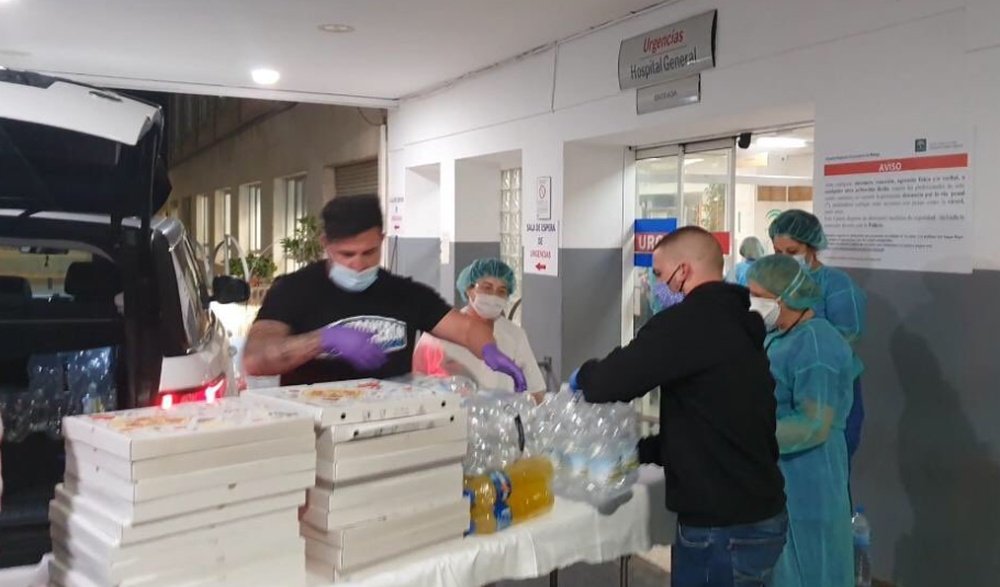 El Frente Bokerón ayudó a varios hospitales de Málaga. Twitter/FrenteBokeron86