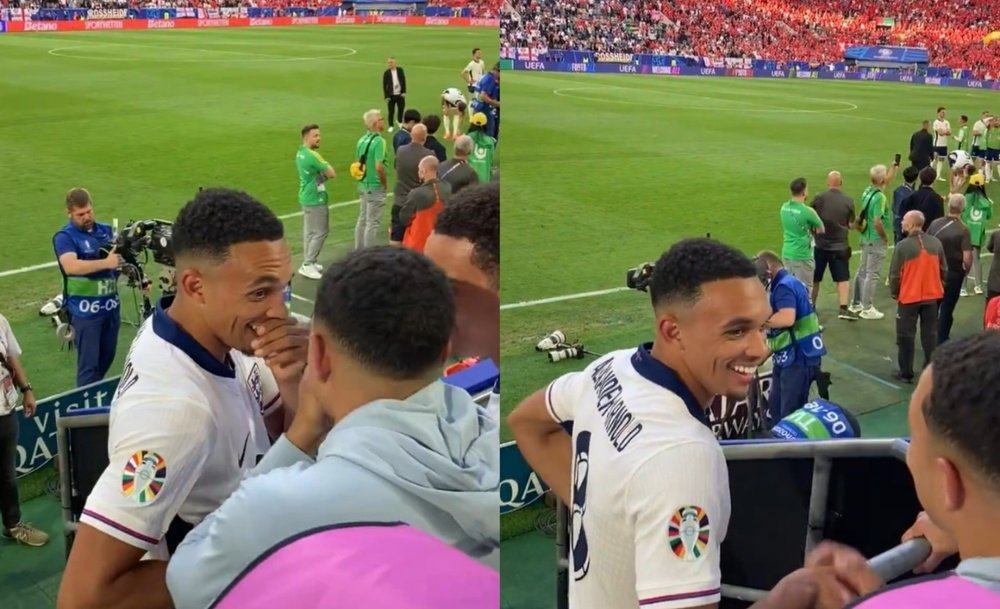 Alexander-Arnold spoke about England's penalty shoot-out. Screenshots/X/sportingintel