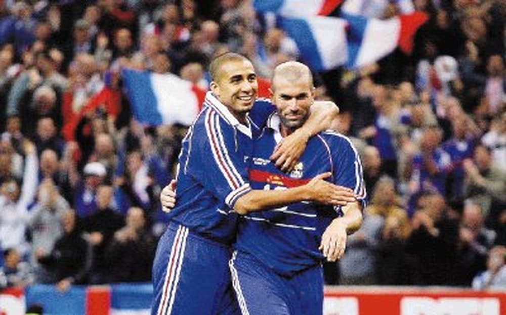 Zidane won the World Cup with France in 1998. AFP