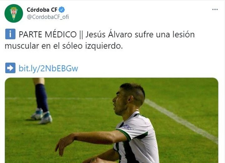 El Córdoba CF pierde a Jesús Álvaro, una de sus piezas clave