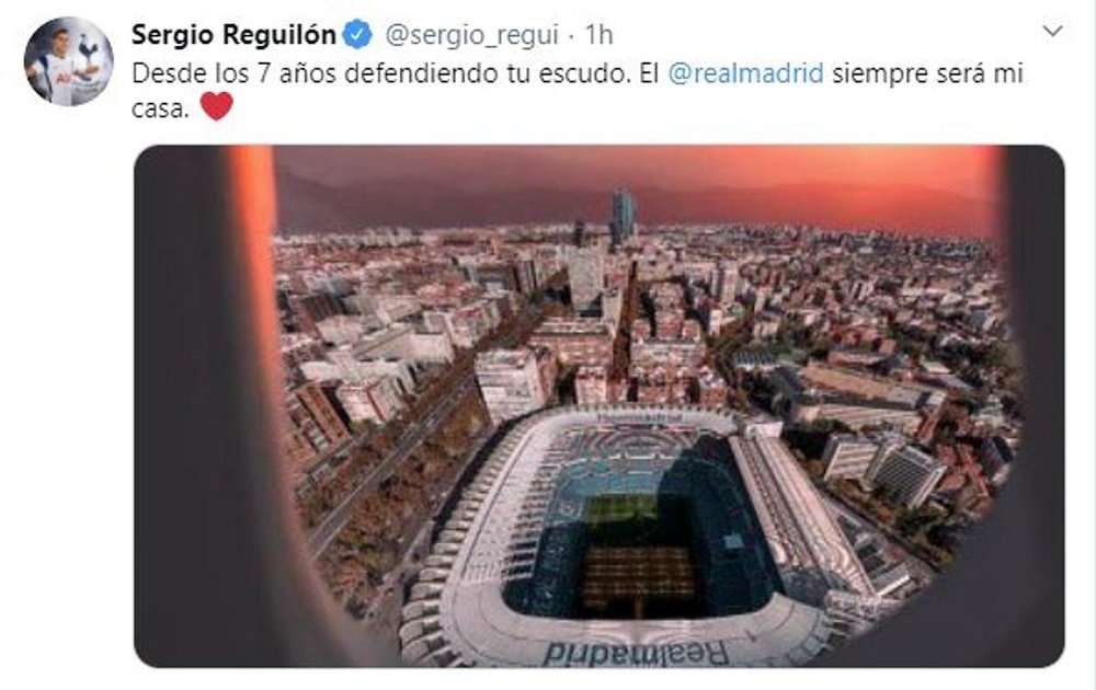 Reguilón se despidió del Madrid y el Sevilla. Twitter/sergio_regui