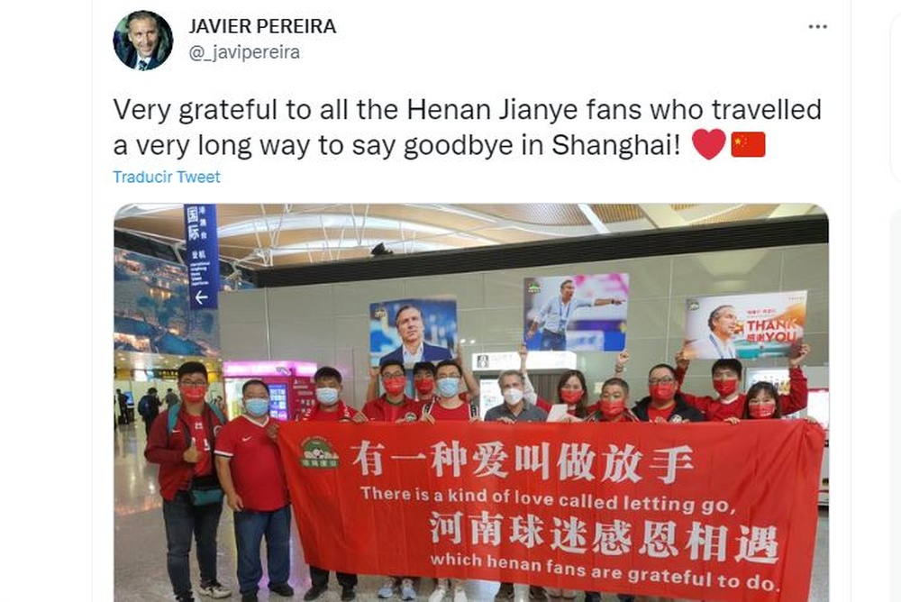 Javi Pereira pone rumbo a España. Captura/Twitter/_javipereira