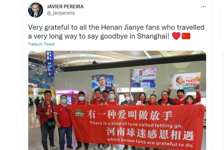 Javi Pereira, aclamado en su adiós a China: puso rumbo a Valencia