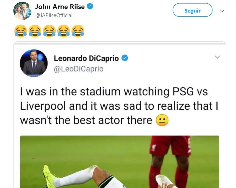 Riise tiró de humor tras la actuación de Neymar. Twitter