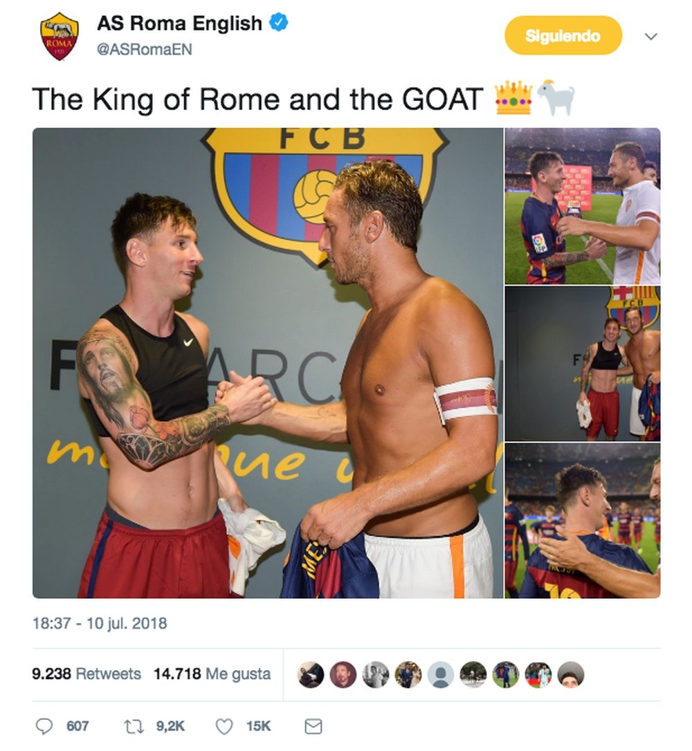 Roma took aim at Ronaldo. Twitter/ASRomaEN