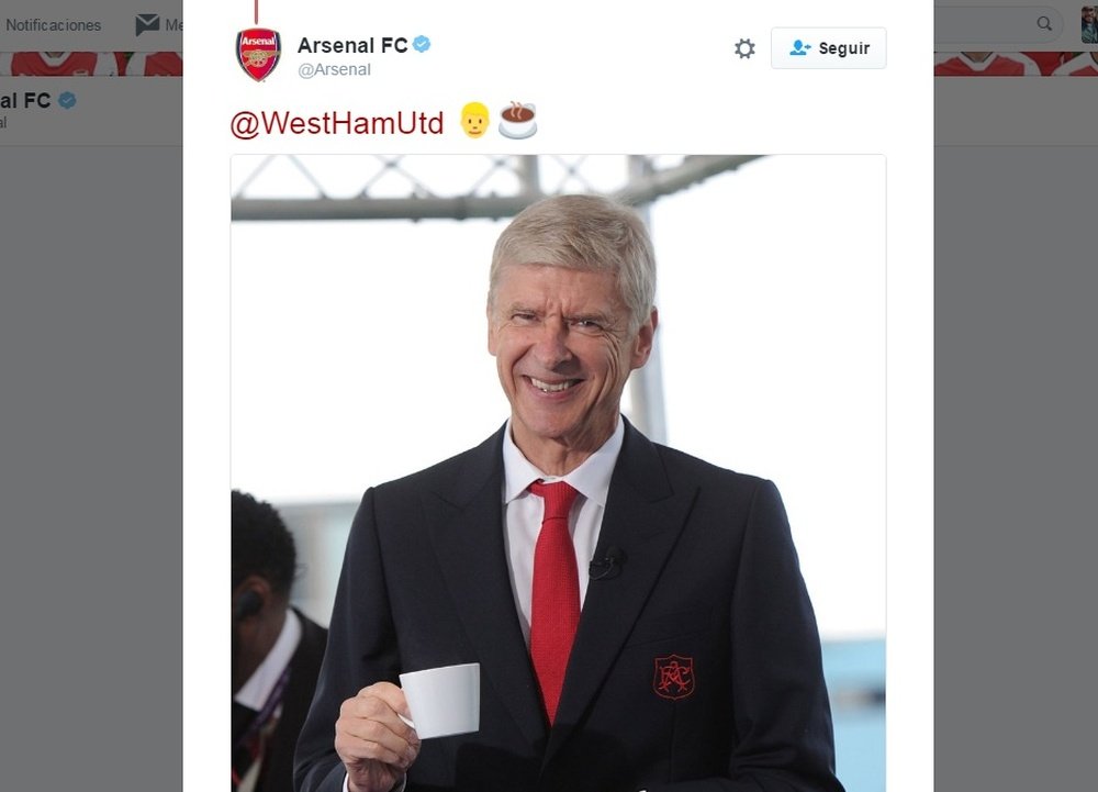 El Arsenal causó furor en las redes. Twitter/Arsenal