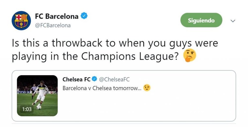 Al Chelsea no le salió bien la jugada. FCBarcelona