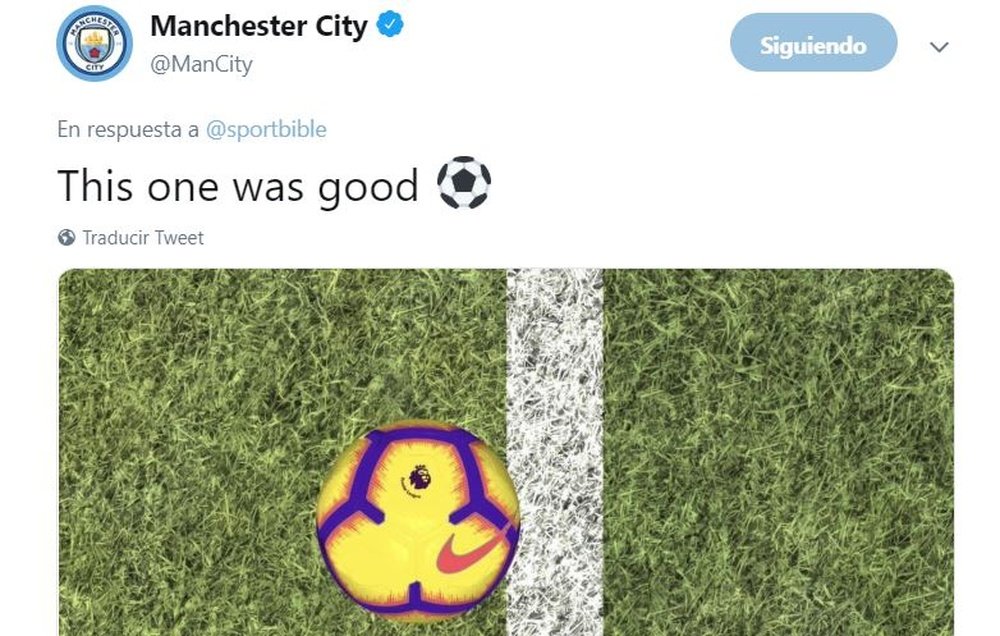 La afición del Liverpool llenó de respuestas el tuit del City. Twitter/ManCity