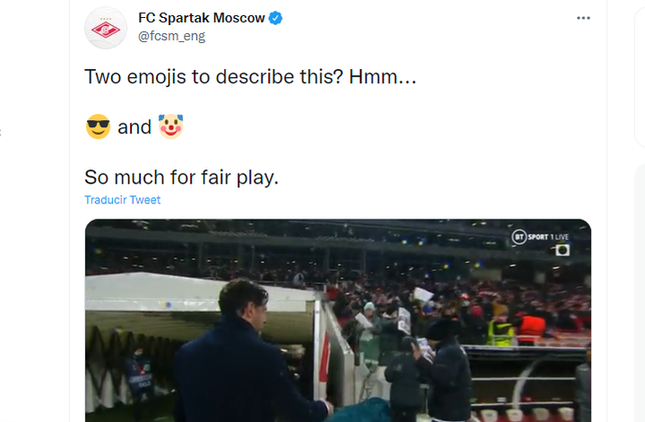 Spartak Moscow call Spaletti a clown after refusing to shake Rui Vitoria's hand