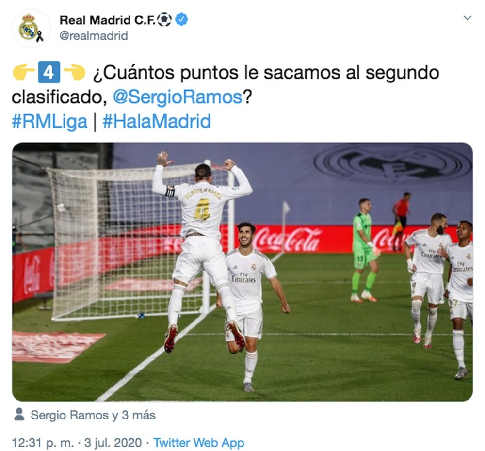 Real Madrid, o mestre da zoeira. Twitter/realmadrid