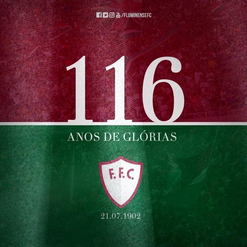 Bandeira do Fluminense. Twitter @FluminenseFC