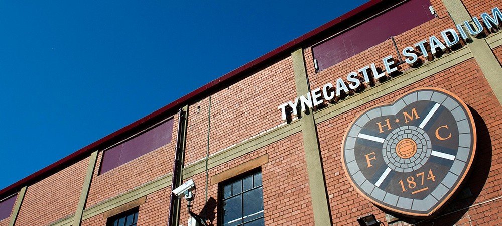 Tynecastle - the home of Heart of Midlothian. Twitter/JamTarts