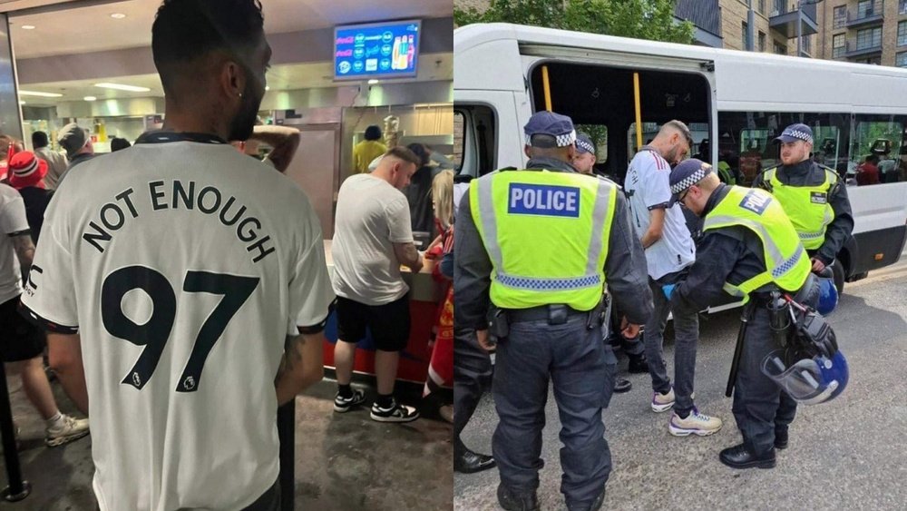 Un supporteur d'United arrêté pour s'être moqué de la tragédie de Hillsborough. Capture/FaktaSepakbo