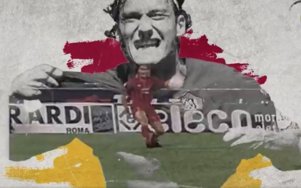 Roma's hommage to Totti. Twitter/ASRomaEN