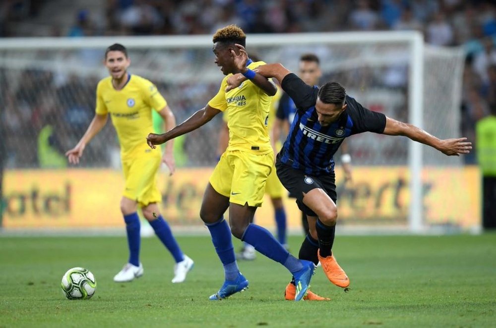 Chelsea and Inter do battle. AFP