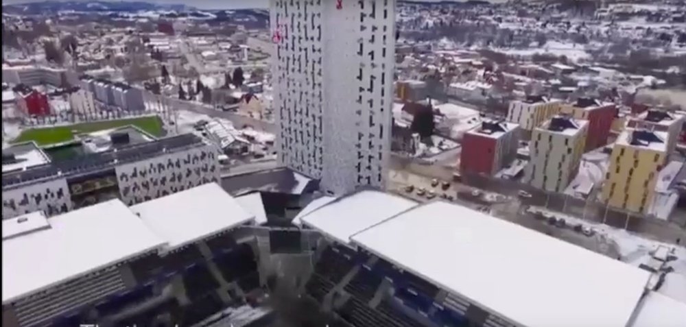 Un jugador del Rosenborg remató un balón centrado desde una torre de 70 metros de altura. BeSoccer