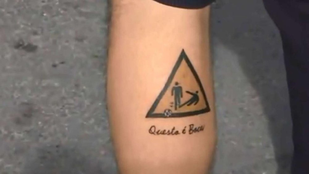 Un fan de boca se hizo el mismo tatuaje que De Rossi. Captura/TNTSportsLA