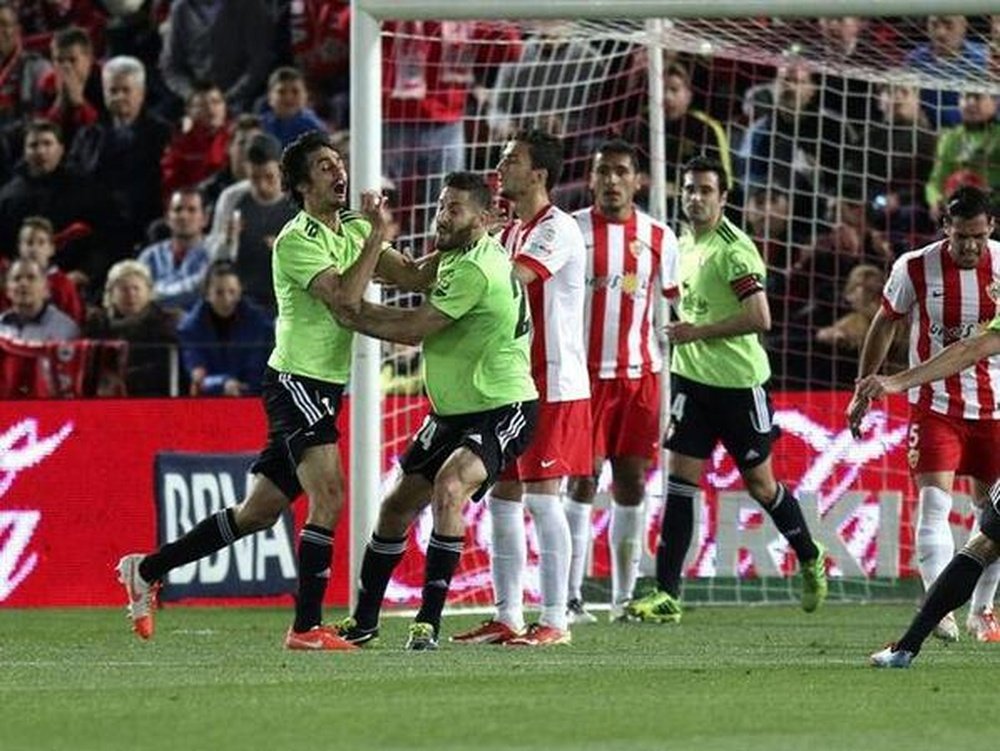 Una imagen del último Almería - Osasuna, de la temporada 13/14. Twitter